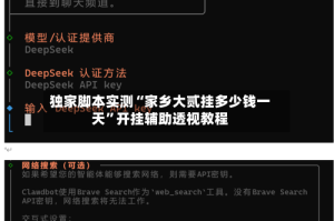 独家脚本实测“家乡大贰挂多少钱一天”开挂辅助透视教程