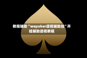 教程辅助“wepoker透视辅助挂”开挂辅助透视教程