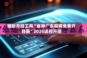 辅助开挂工具“雀神广东麻将免费开挂器”2026透视开挂