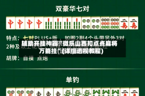 辅助开挂神器“微乐山西扣点点麻将万能挂”(详细透视教程)