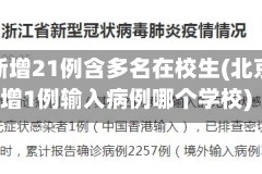 北京新增21例含多名在校生(北京新增1例输入病例哪个学校)