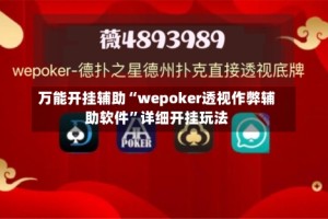 万能开挂辅助“wepoker透视作弊辅助软件”详细开挂玩法
