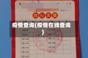疫情查询(疫情在线查询)
