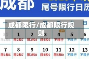 成都限行/成都限行规则