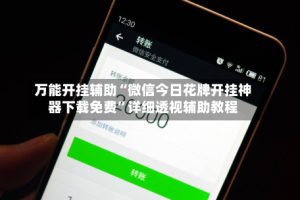 万能开挂辅助“微信今日花牌开挂神器下载免费”详细透视辅助教程