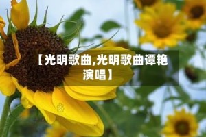 【光明歌曲,光明歌曲谭艳演唱】