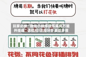 玩家必搜“微信小程序微乐麻将万能开挂器”透视挂!详细分享装挂步骤