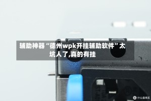 辅助神器“德州wpk开挂辅助软件”太坑人了,真的有挂