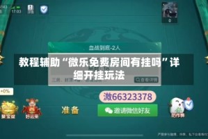 教程辅助“微乐免费房间有挂吗”详细开挂玩法