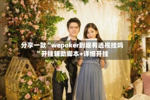 分享一款“wepoker到底有透视挂吗”开挂辅助脚本+详细开挂