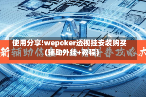 使用分享!wepoker透视挂安装购买(辅助外挂+教程)