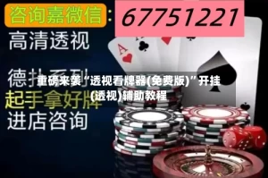 重磅来袭“透视看牌器(免费版)”开挂(透视)辅助教程