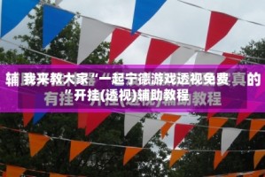 我来教大家“一起宁德游戏透视免费”开挂(透视)辅助教程
