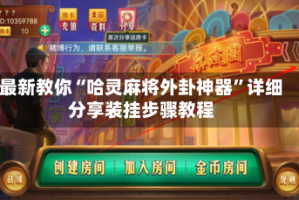 最新教你“哈灵麻将外卦神器”详细分享装挂步骤教程