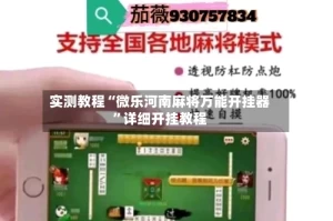 实测教程“微乐河南麻将万能开挂器”详细开挂教程