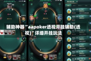 辅助神器“aapoker透视开挂辅助(透视)”详细开挂玩法