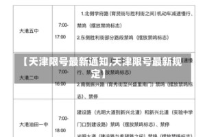 【天津限号最新通知,天津限号最新规定】