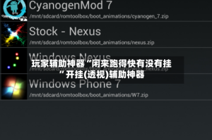 玩家辅助神器“闲来跑得快有没有挂”开挂(透视)辅助神器