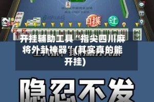 开挂辅助工具“指尖四川麻将外卦神器”(其实真的能开挂)