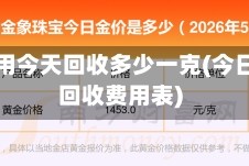 黄金费用今天回收多少一克(今日黄金回收费用表)