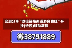 实测分享“微信链接新道游免费挂”开挂(透视)辅助教程