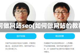 如何做网站seo(如何做网站的教程)