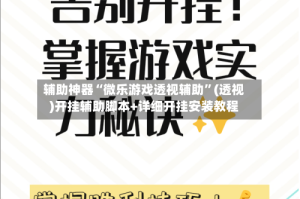 辅助神器“微乐游戏透视辅助”(透视)开挂辅助脚本+详细开挂安装教程