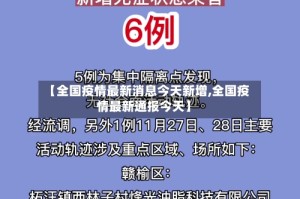【全国疫情最新消息今天新增,全国疫情最新通报今天】