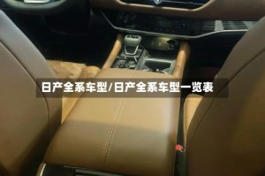 日产全系车型/日产全系车型一览表