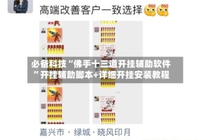 必备科技“佛手十三道开挂辅助软件”开挂辅助脚本+详细开挂安装教程