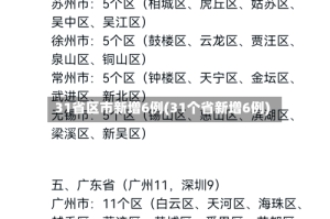 31省区市新增6例(31个省新增6例)