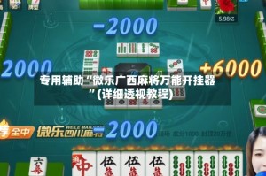 专用辅助“微乐广西麻将万能开挂器”(详细透视教程)