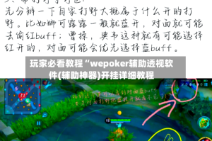 玩家必看教程“wepoker辅助透视软件(辅助神器)开挂详细教程