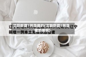 沈阳新增1例是哪的(沈阳新增1例是哪的病例)