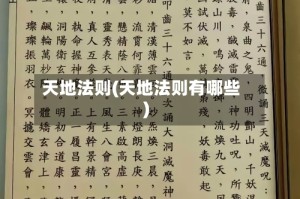天地法则(天地法则有哪些)