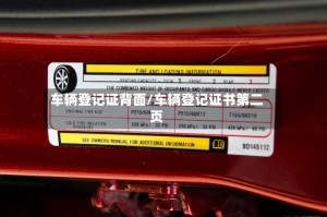 车辆登记证背面/车辆登记证书第二页