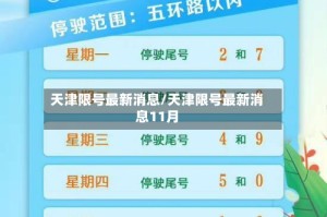 天津限号最新消息/天津限号最新消息11月