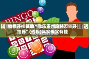 教程开挂辅助“微乐贵州麻将万能开挂器”(透视)其实确实有挂