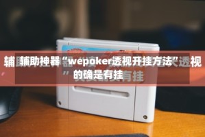 辅助神器“wepoker透视开挂方法”的确是有挂