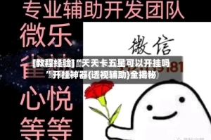 [教程经验]“天天卡五星可以开挂吗”开挂神器{透视辅助}全揭秘