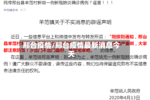 邢台疫情/邢台疫情最新消息今天