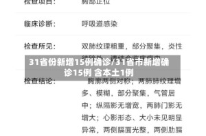31省份新增15例确诊/31省市新增确诊15例 含本土1例