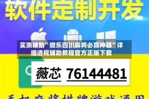 实测辅助”微乐四川麻将必赢神器”详细透视辅助教程官方正版下载