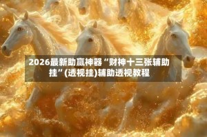 2026最新助赢神器“财神十三张辅助挂”(透视挂)辅助透视教程