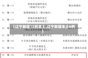 【辽宁新增10例本土,辽宁新增本土6例】