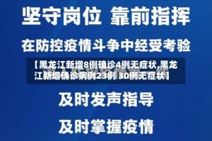 【黑龙江新增8例确诊4例无症状,黑龙江新增确诊病例23例 30例无症状】