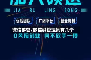 微信群管/微信群管理员有几个