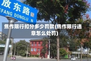 焦作限行扣分多少罚款(焦作限行违章怎么处罚)