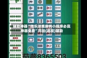 辅助神器“微乐湖南麻将小程序必赢神器免费”开挂(透视)辅助
