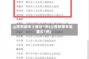 山西新增本土确诊1例(山西新增本地确诊1例)